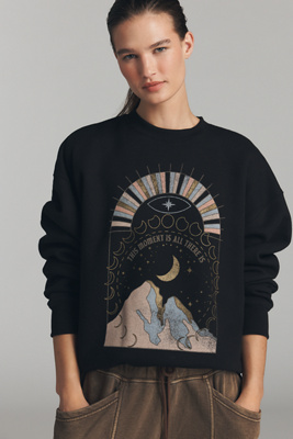 Spiritual Gangster Sublime Crew-neck Graphic Sweatshirt In Black