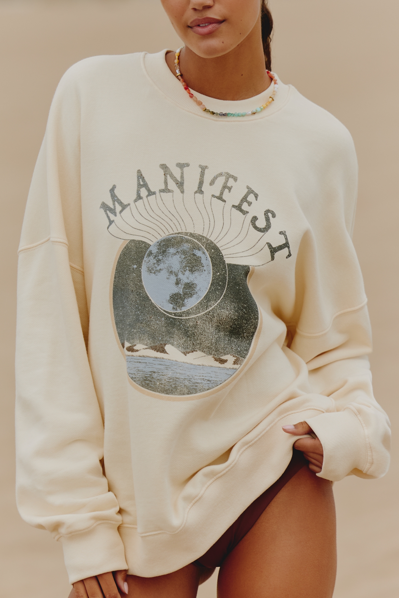Spiritual Gangster Manifest Crew-Neck Graphic Sweatshirt