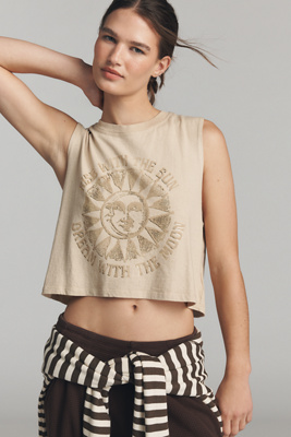 Spiritual Gangster Spirit Crop Tank Top In Neutral