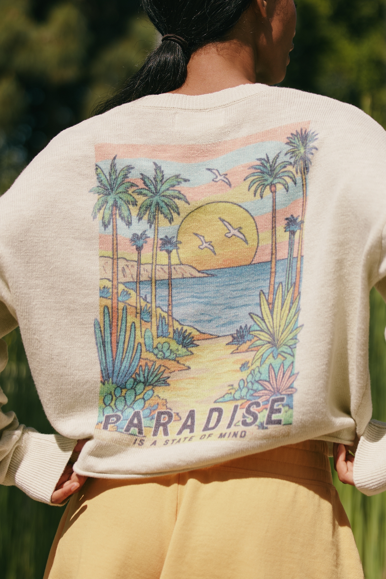 Spiritual Gangster Paradise Cotton-Linen Sweater