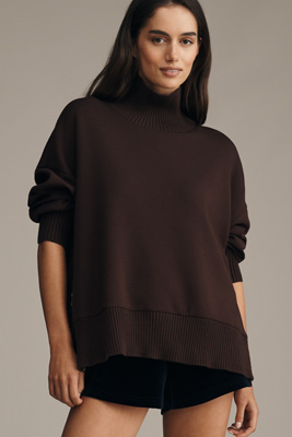 Varley Barker Turtleneck Sweater In Brown