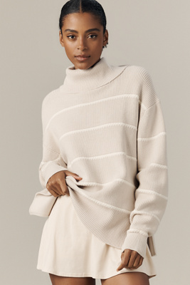 Varley Hamish Roll-Neck Stitch Knit Sweater | Anthropologie