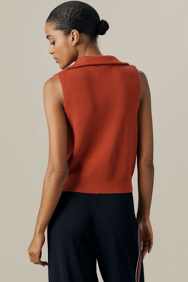 Varley Amina Half-Zip Knit Sweater Vest #1
