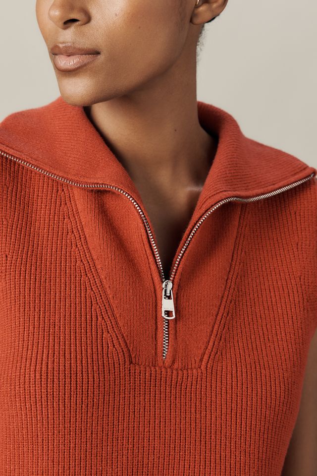 Varley Amina Half-Zip Knit Sweater Vest #2