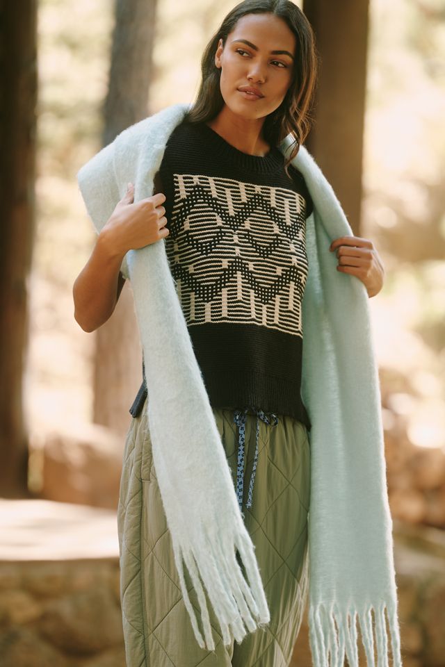 Varley Oline Fairisle Cotton Wool Blend Top #3