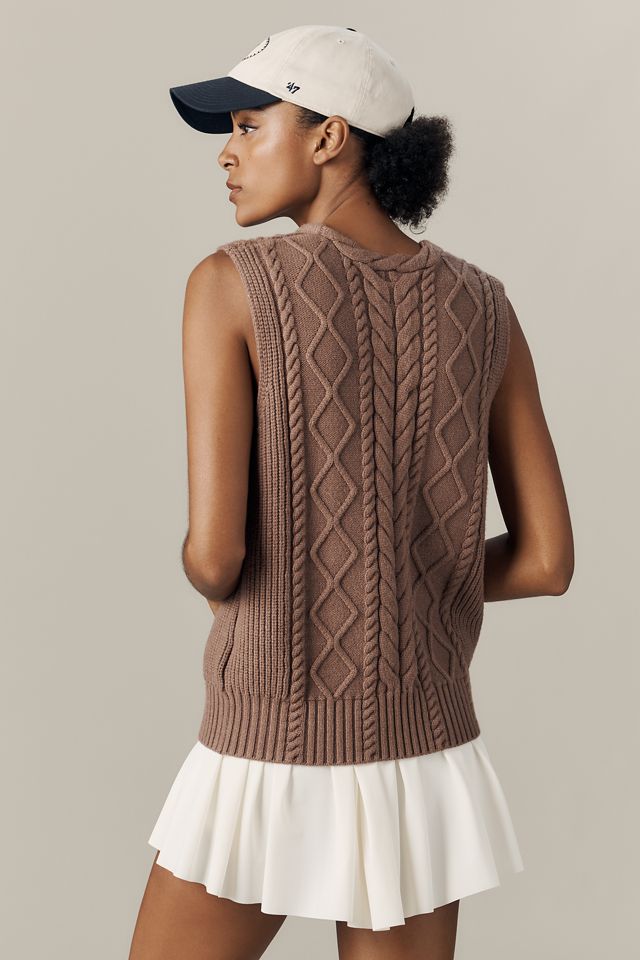 Varley Kay V-Neck Cable Sweater Vest #2