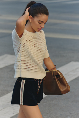 Varley Alva Knit Short-Sleeve Pullover | Anthropologie