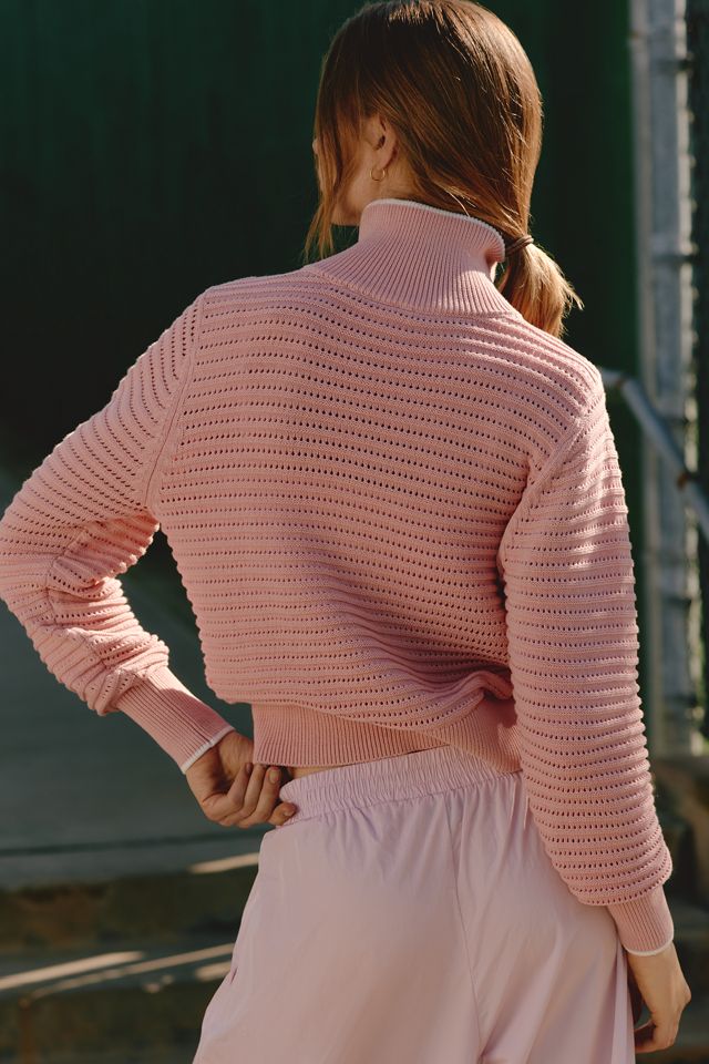 Varley Cotton Morwenna Half-Zip Ribbed Pullover | Anthropologie