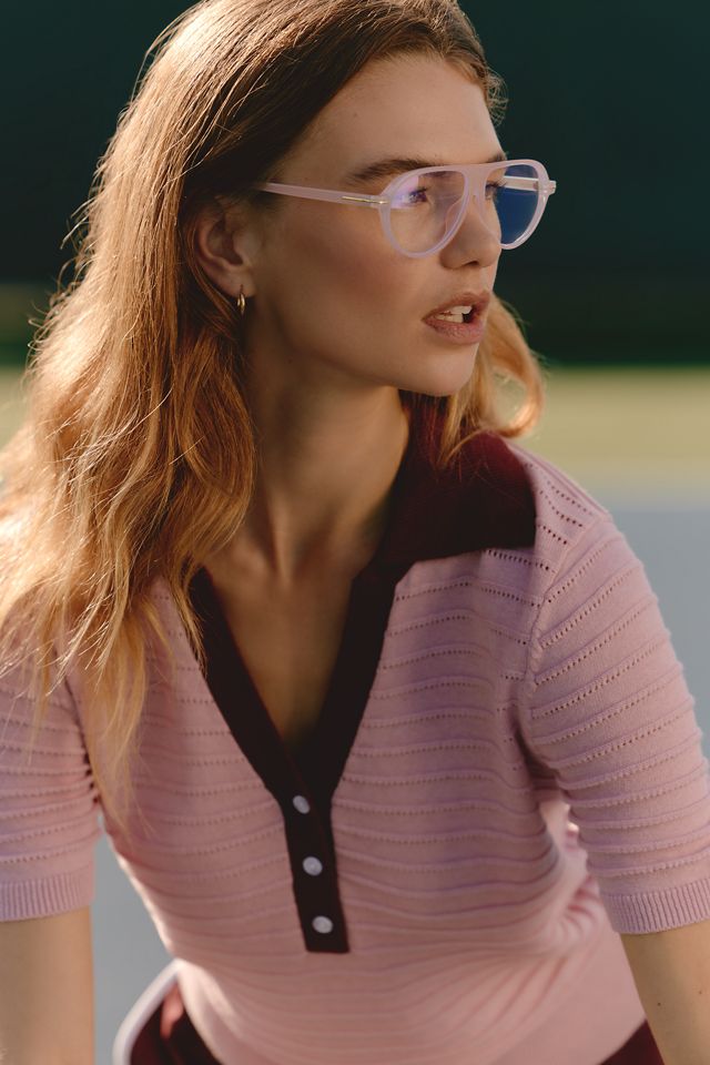 Varley Wren Short-Sleeve Knit Polo Pullover #3