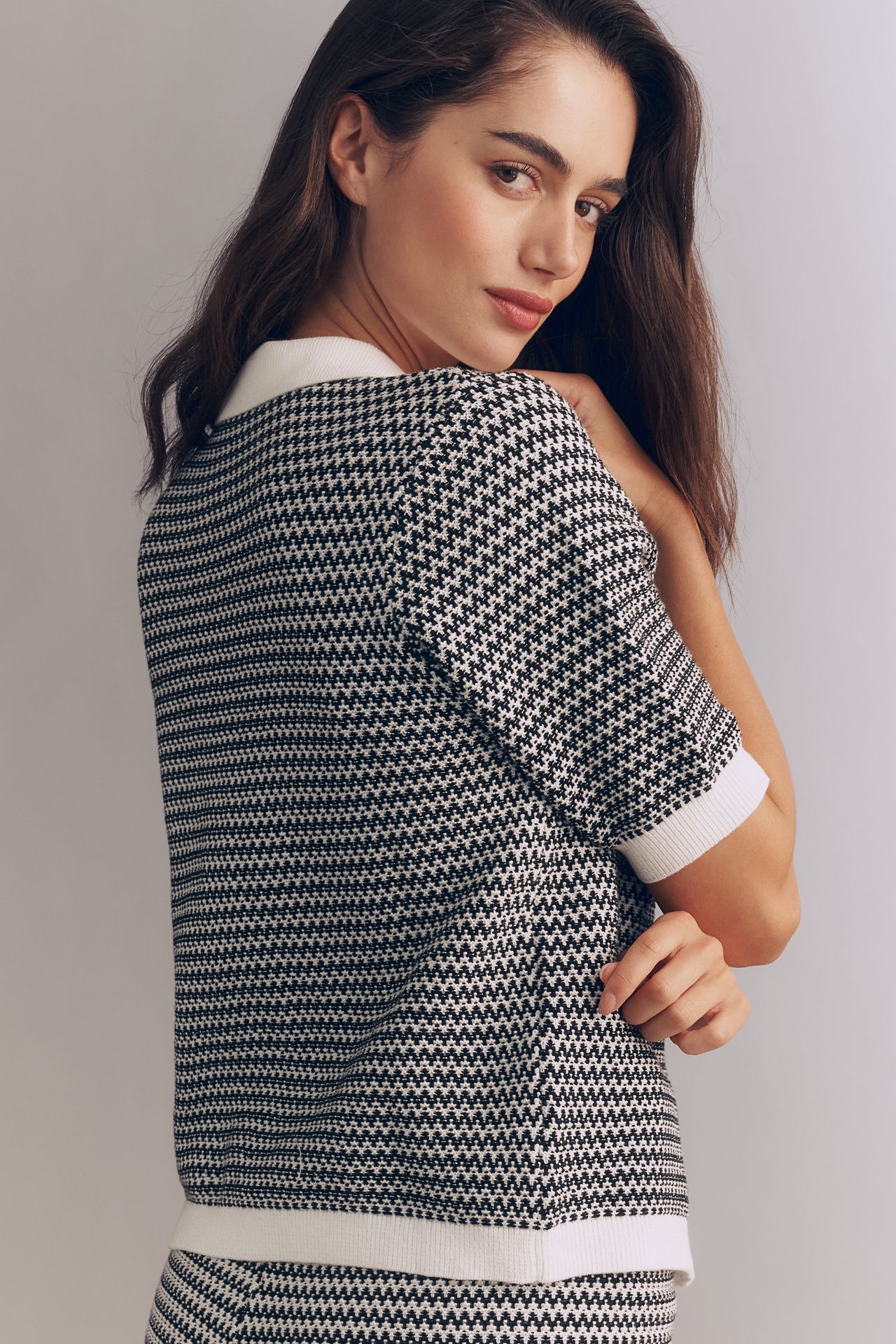 Varley Gaelle Cotton Knit Button Front Top