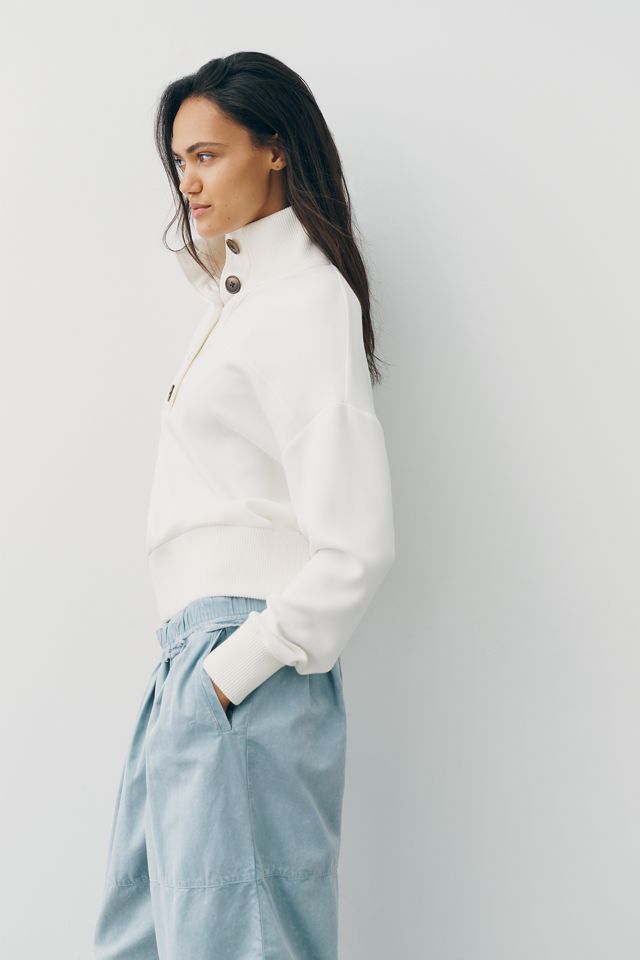 Varley Bronya Button-Front Pullover Sweater #1