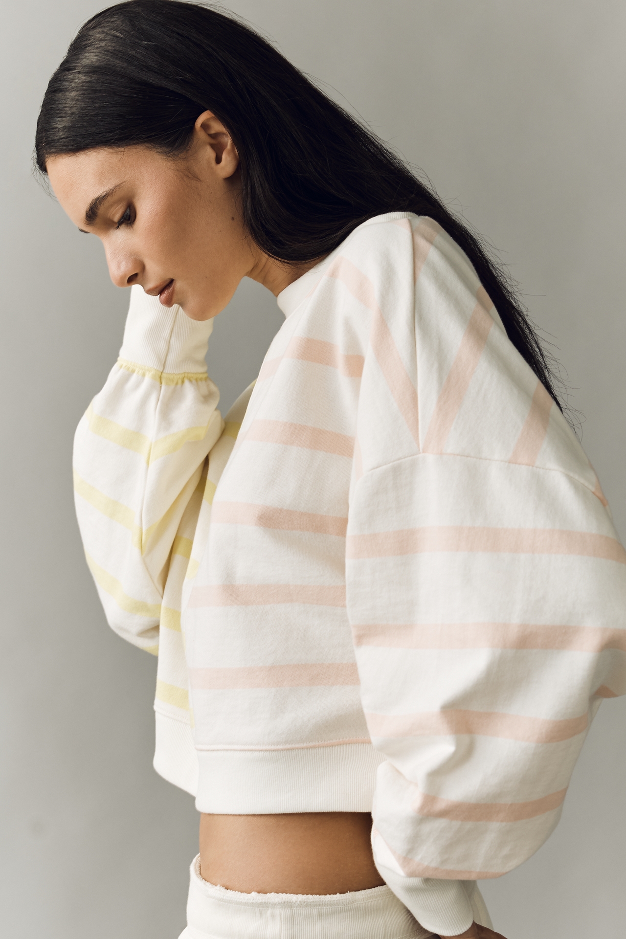 Daily Practice Cotton Stripe Long Sleeve Top