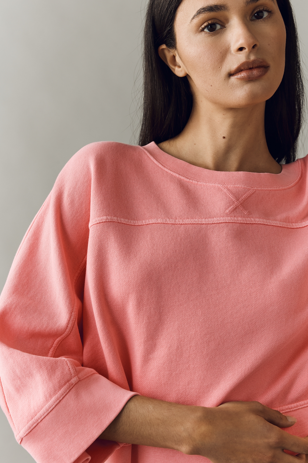 Daily Practice 100% Cotton Curved Oversized Top