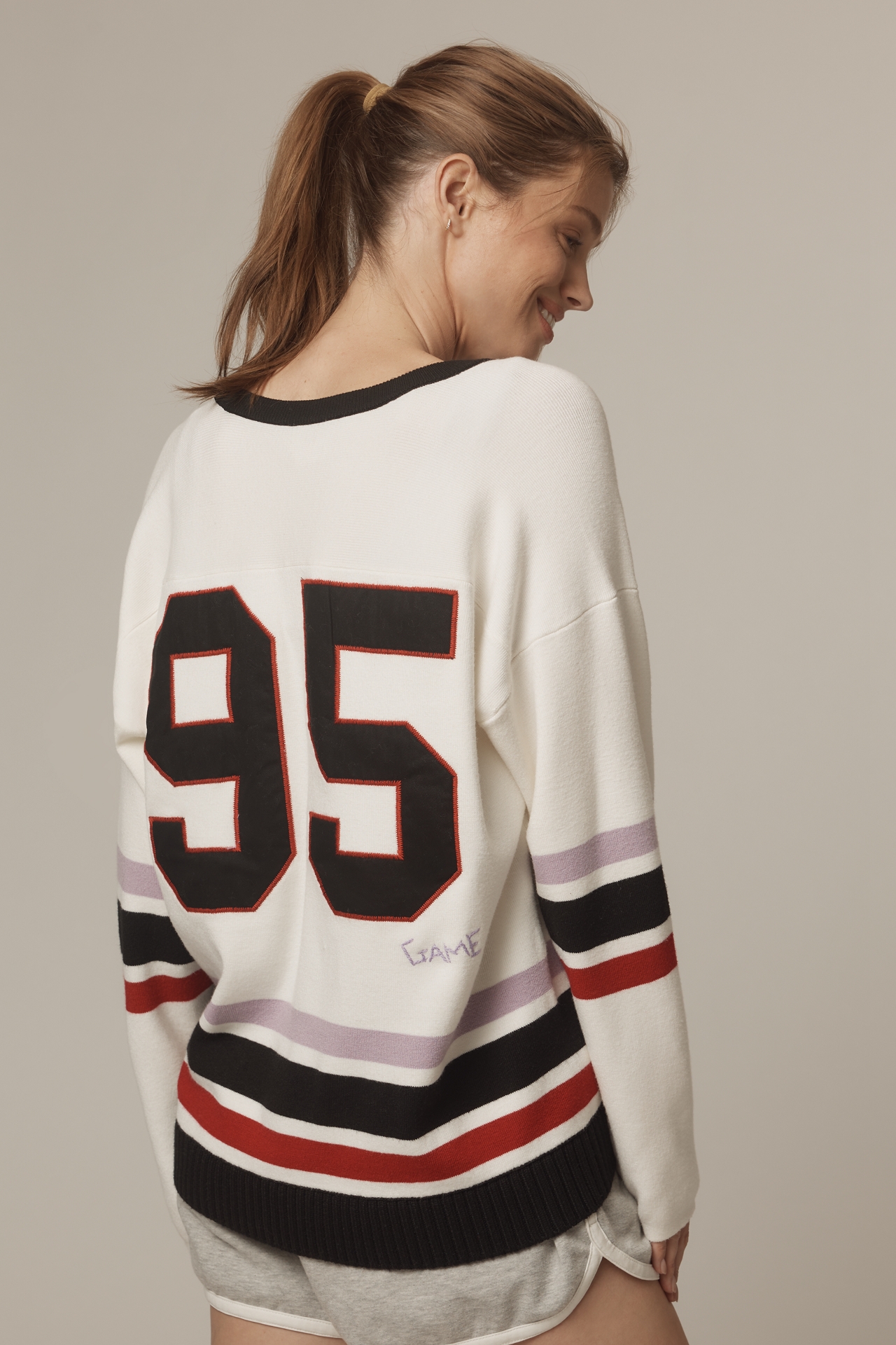 Daily Practice Go Team Embroidered Henley Top