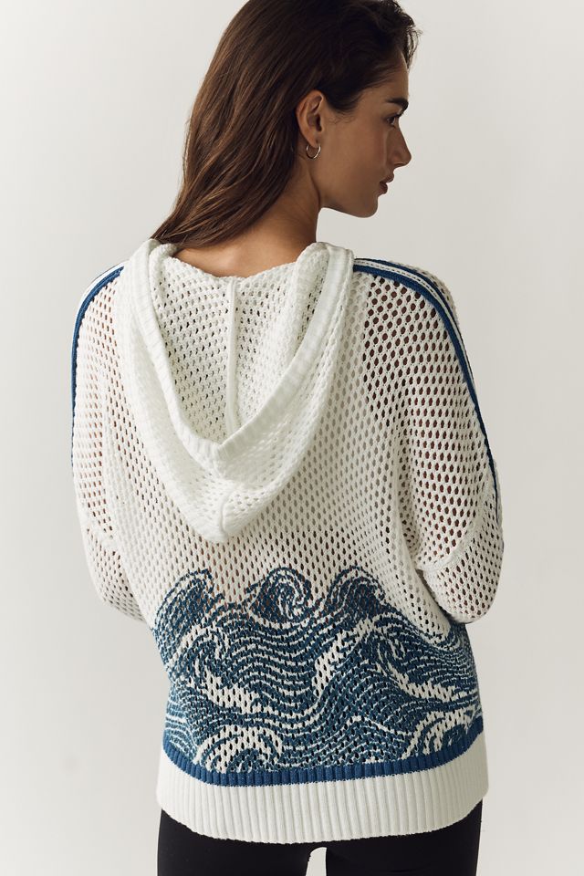Daily Practice Cotton Open Knit Hoodie | Anthropologie