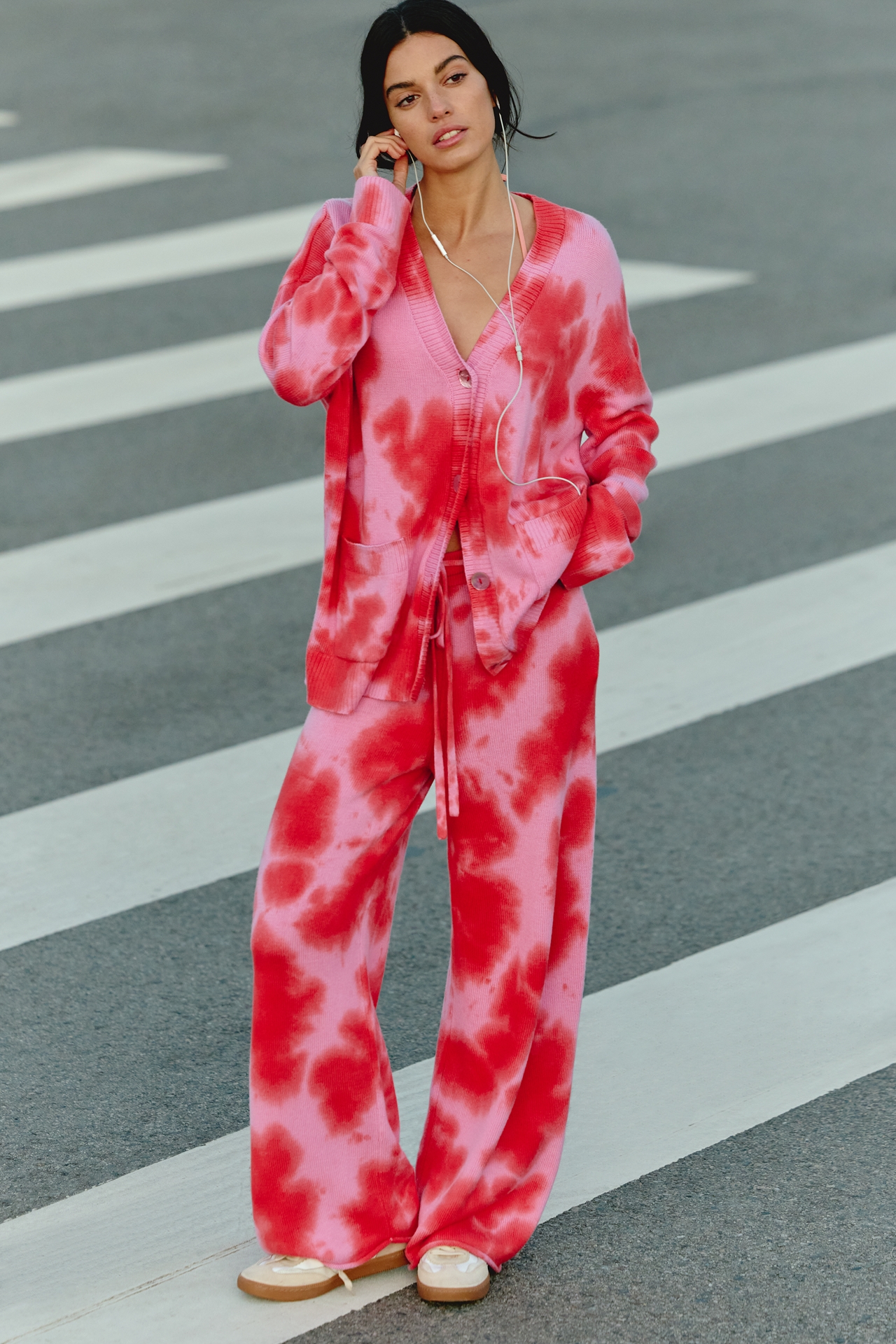 Electric & Rose Wool Cotton Cardigan