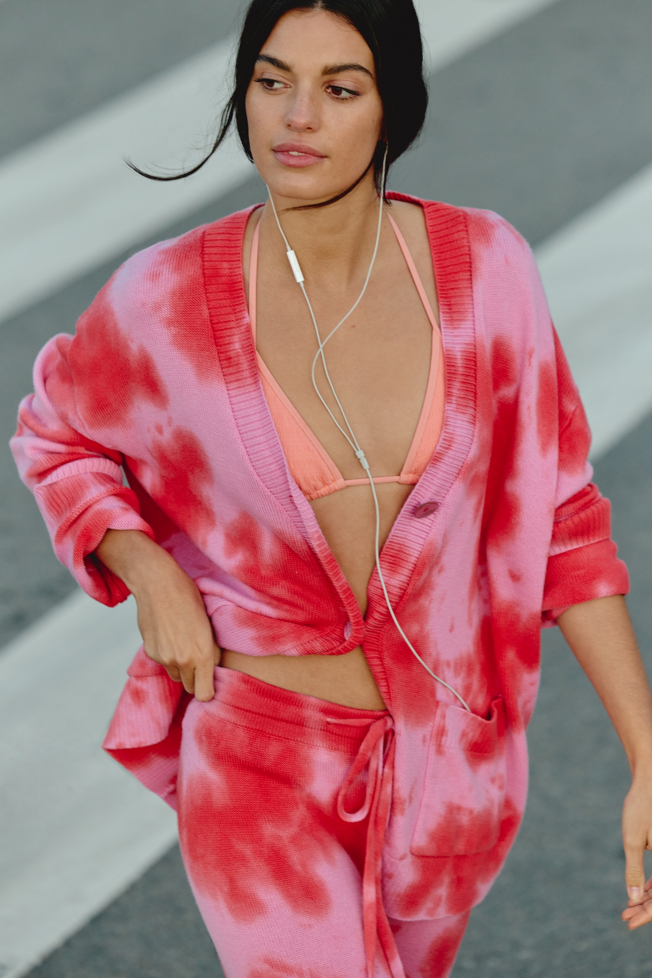 Electric & Rose Wool Cotton Cardigan