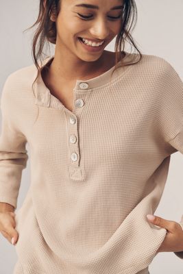 Electric & Rose 100% Cotton Henley Pullover