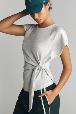 Daily Practice Belted Short-Sleeve Pullover