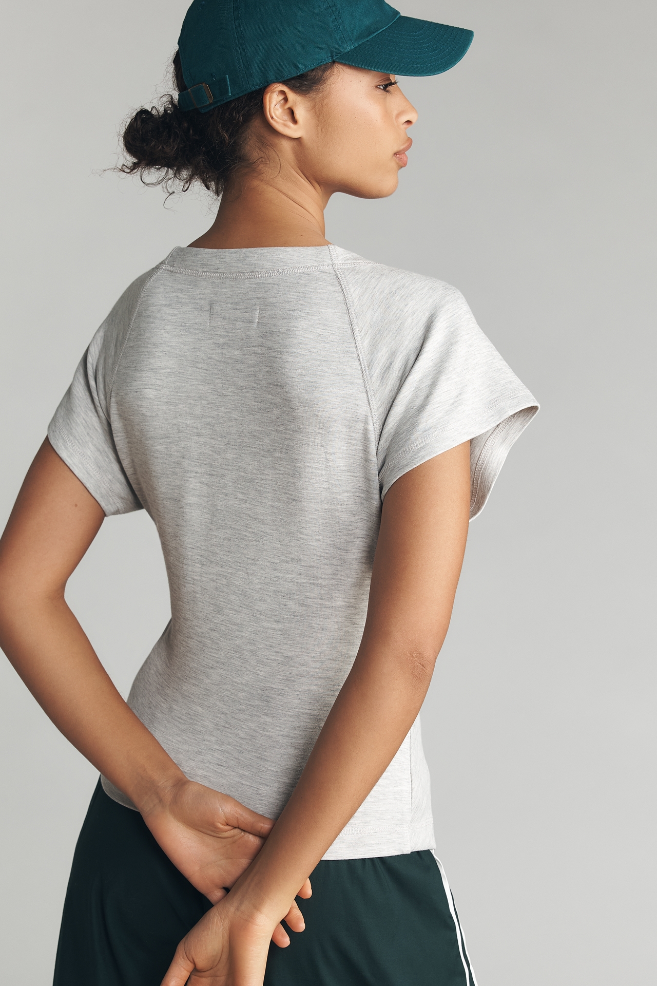 Daily Practice Belted Short-Sleeve Pullover