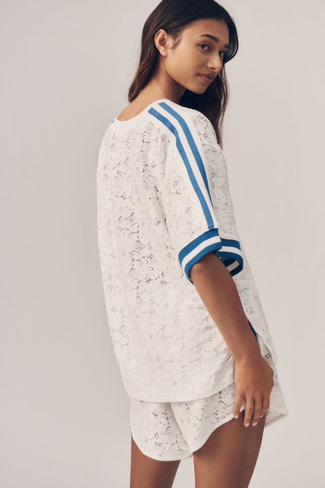 Daily Practice Sheer Lace Tee #1