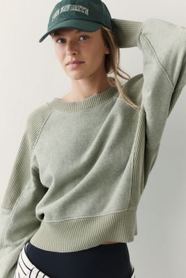 Daily Practice Mixed It Up 100% Cotton V Neck Sweatshirt