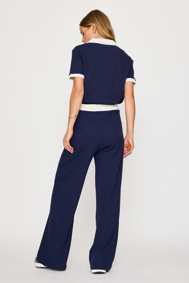 4th & Reckless Azure Geripptes Poloshirt #4