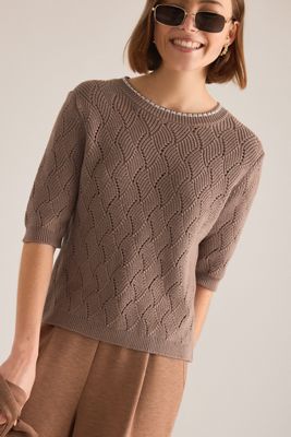 Varley Agathe Pointelle Knit Top
