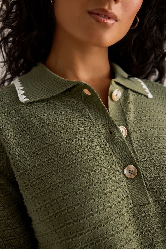 Varley Guilia Knit Polo Top #3