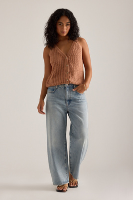 Varley Alessia Pointelle Knit Tank Cotton Top
