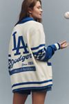 The Wild Collective x Anthro LA Dodgers MLB Cotton Cardigan Sweater