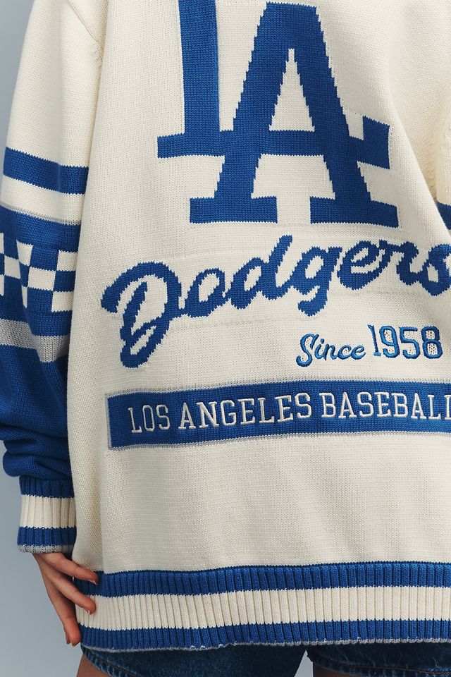 The Wild Collective x Anthro LA Dodgers MLB Cotton Cardigan Sweater #3