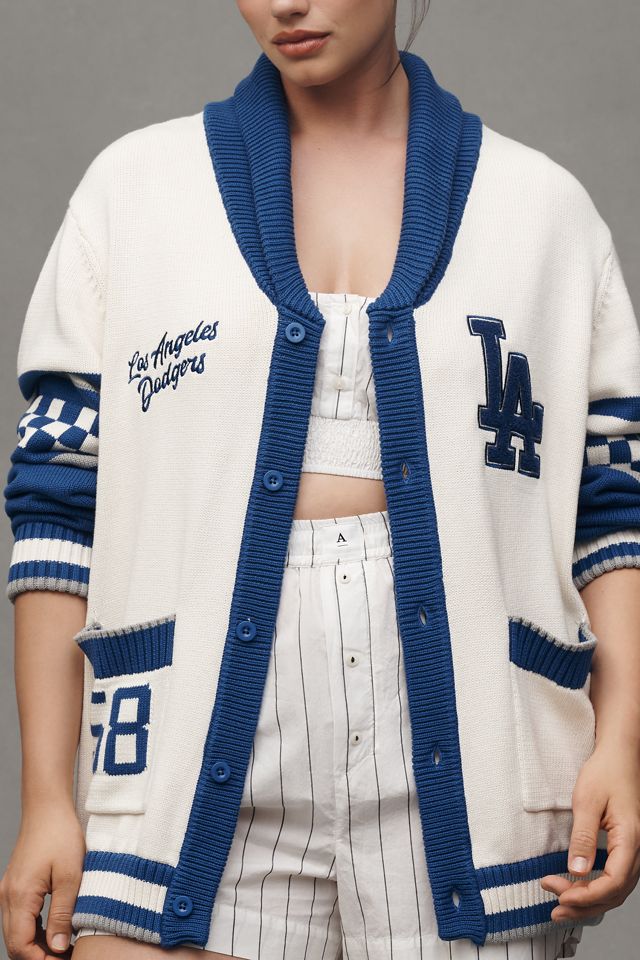 The Wild Collective x Anthro LA Dodgers MLB Cotton Cardigan Sweater #5