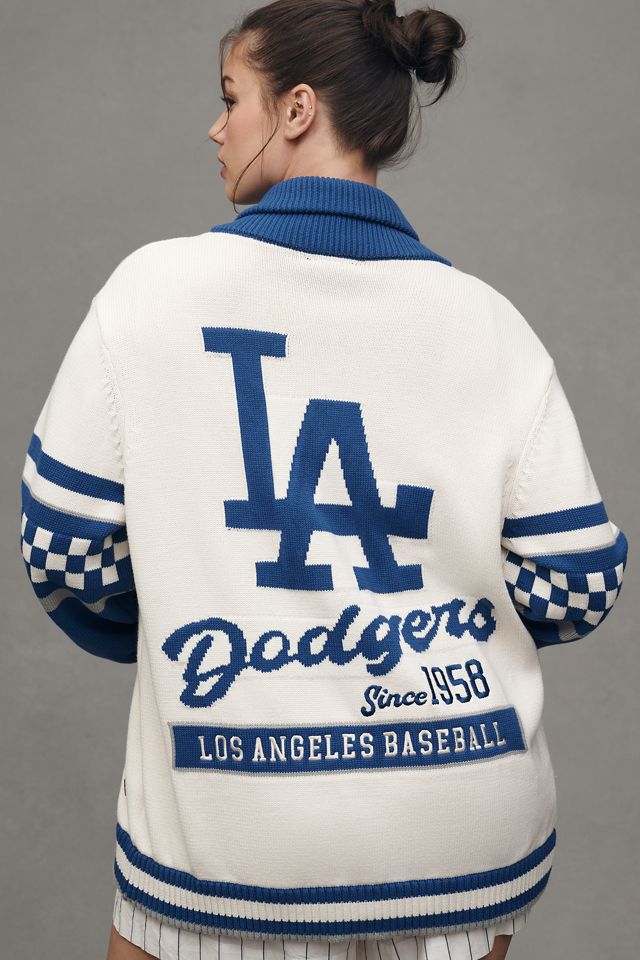 The Wild Collective x Anthro LA Dodgers MLB Cotton Cardigan Sweater #6
