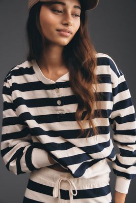 All Time Favorite Long-Sleeve Sailor Nautical Pullover