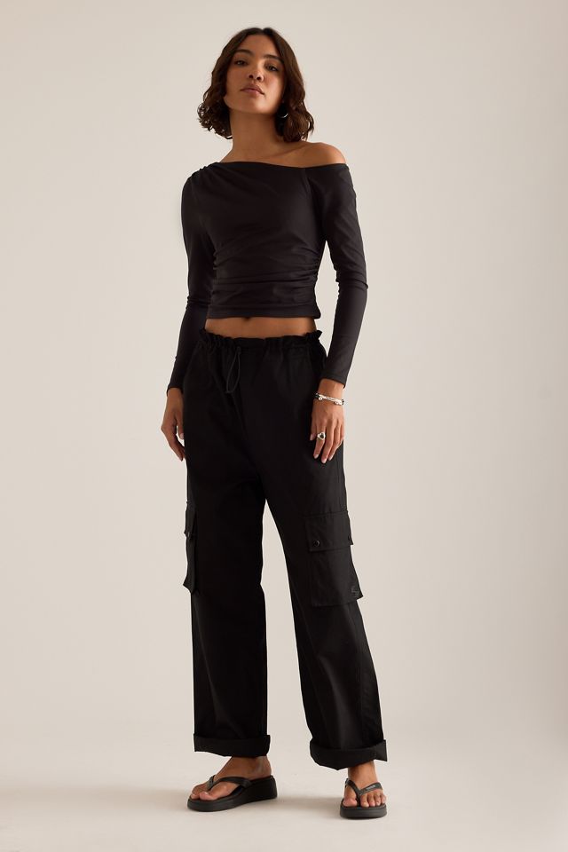 TALA 365 Asymmetric Ruched Long-Sleeve Top #1
