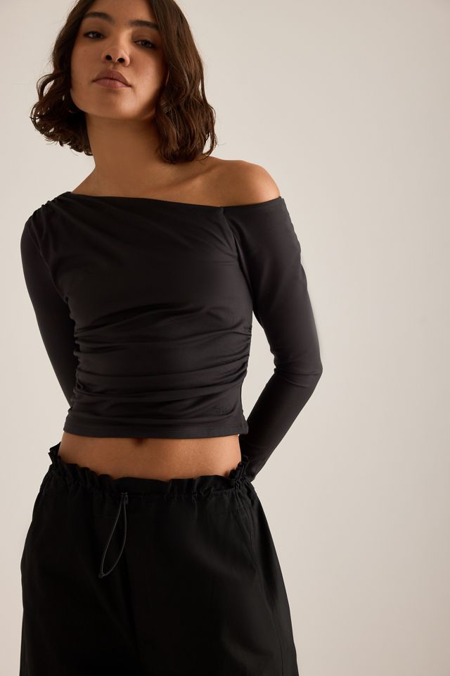TALA 365 Asymmetric Ruched Long-Sleeve Top #3