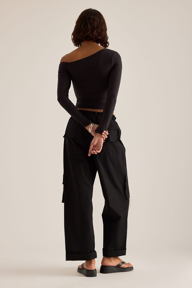 TALA 365 Asymmetric Ruched Long-Sleeve Top #4