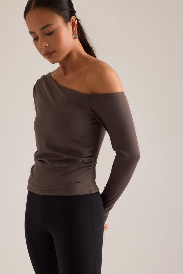 TALA 365 Asymmetrisches Gerafftes Langarm-Oberteil #4