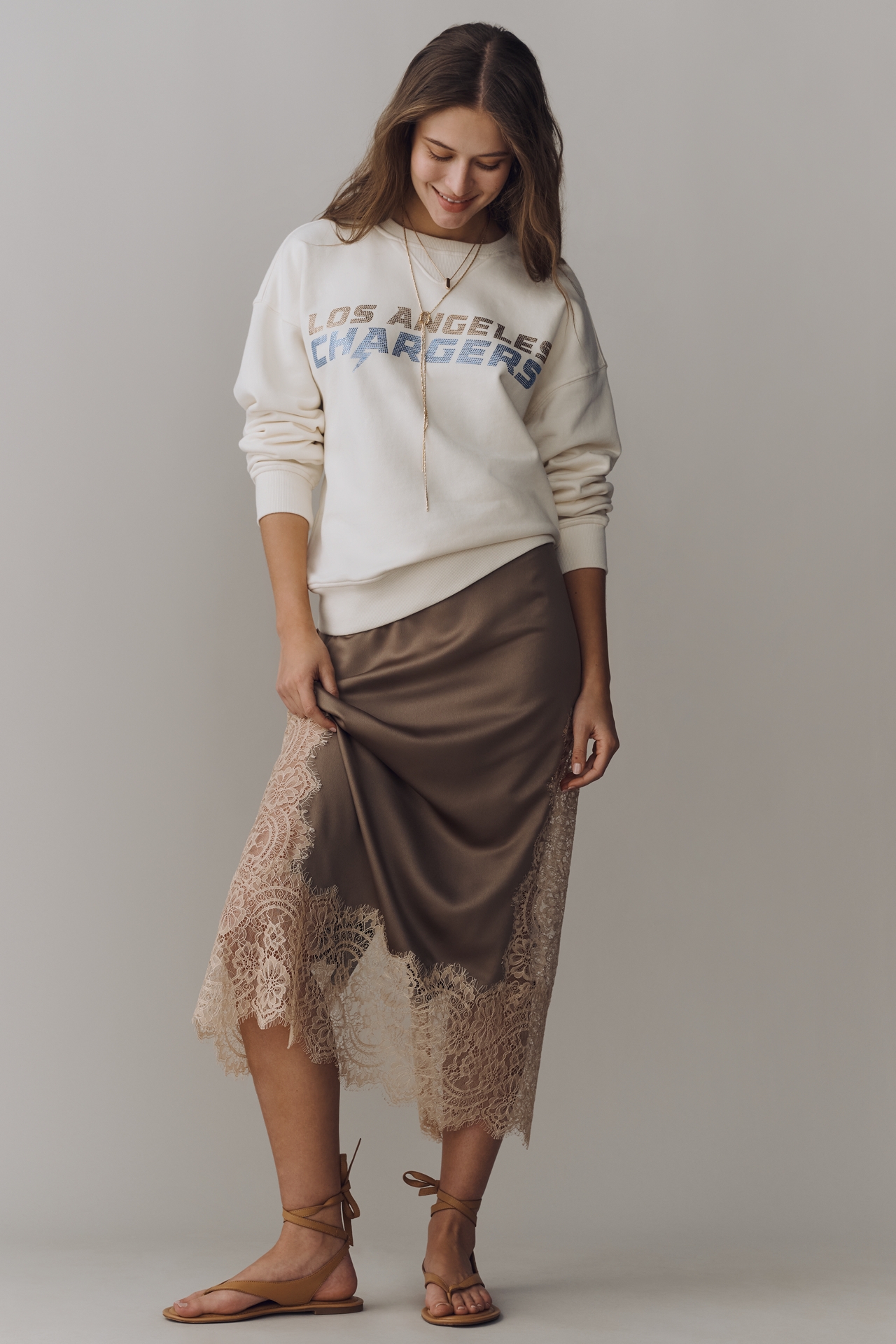 Terez Cotton NFL Crew-Neck Sweatshirt