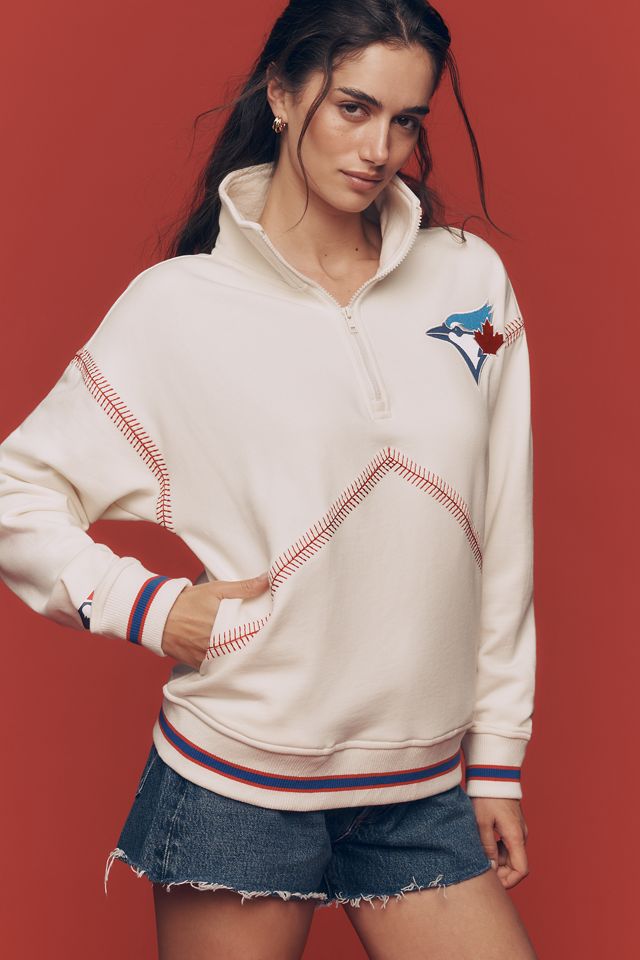 Terez 100% Cotton MLB Quarter-Zip Sweatshirt #1
