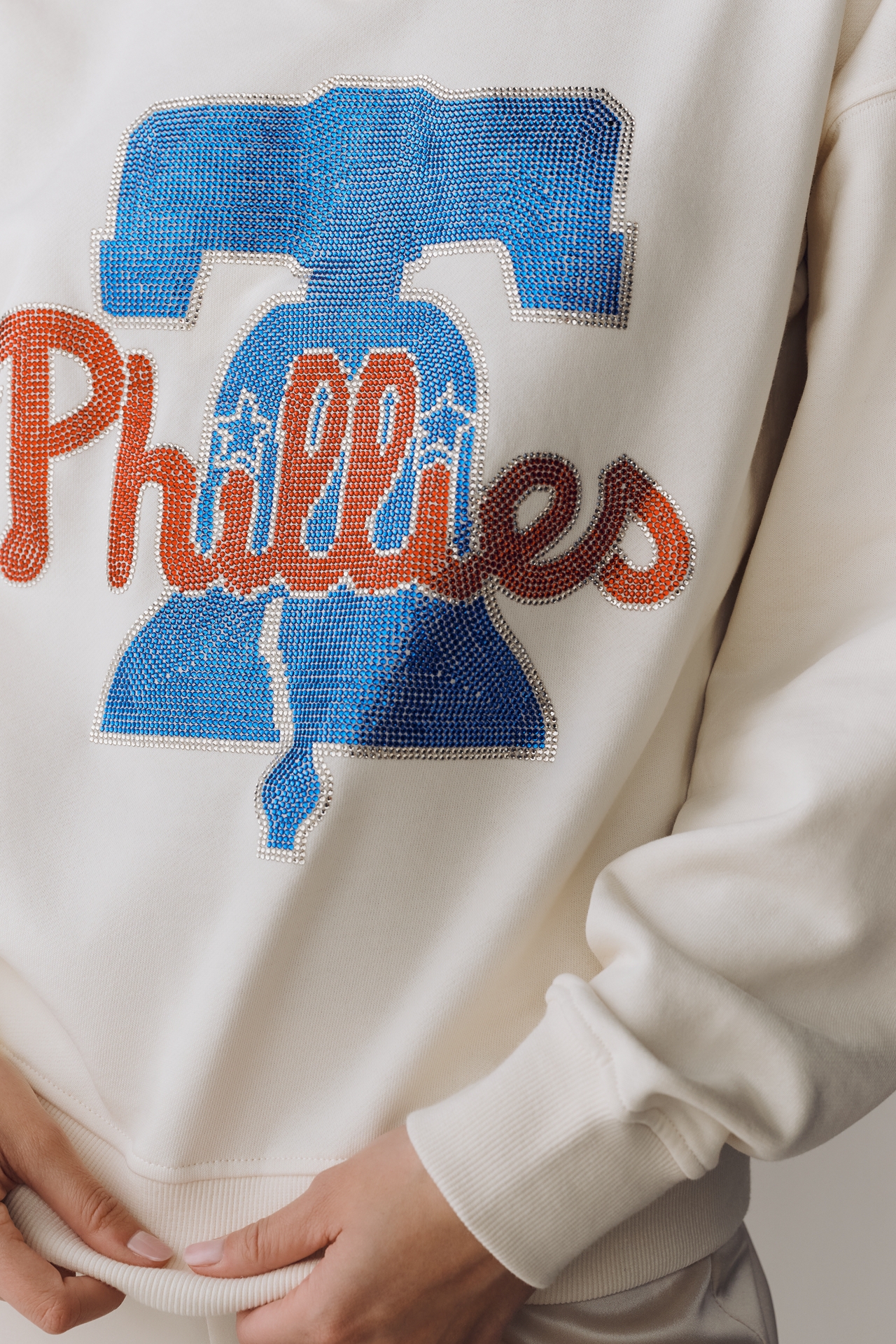 Terez Cotton MLB Crew-Neck Sweatshirt