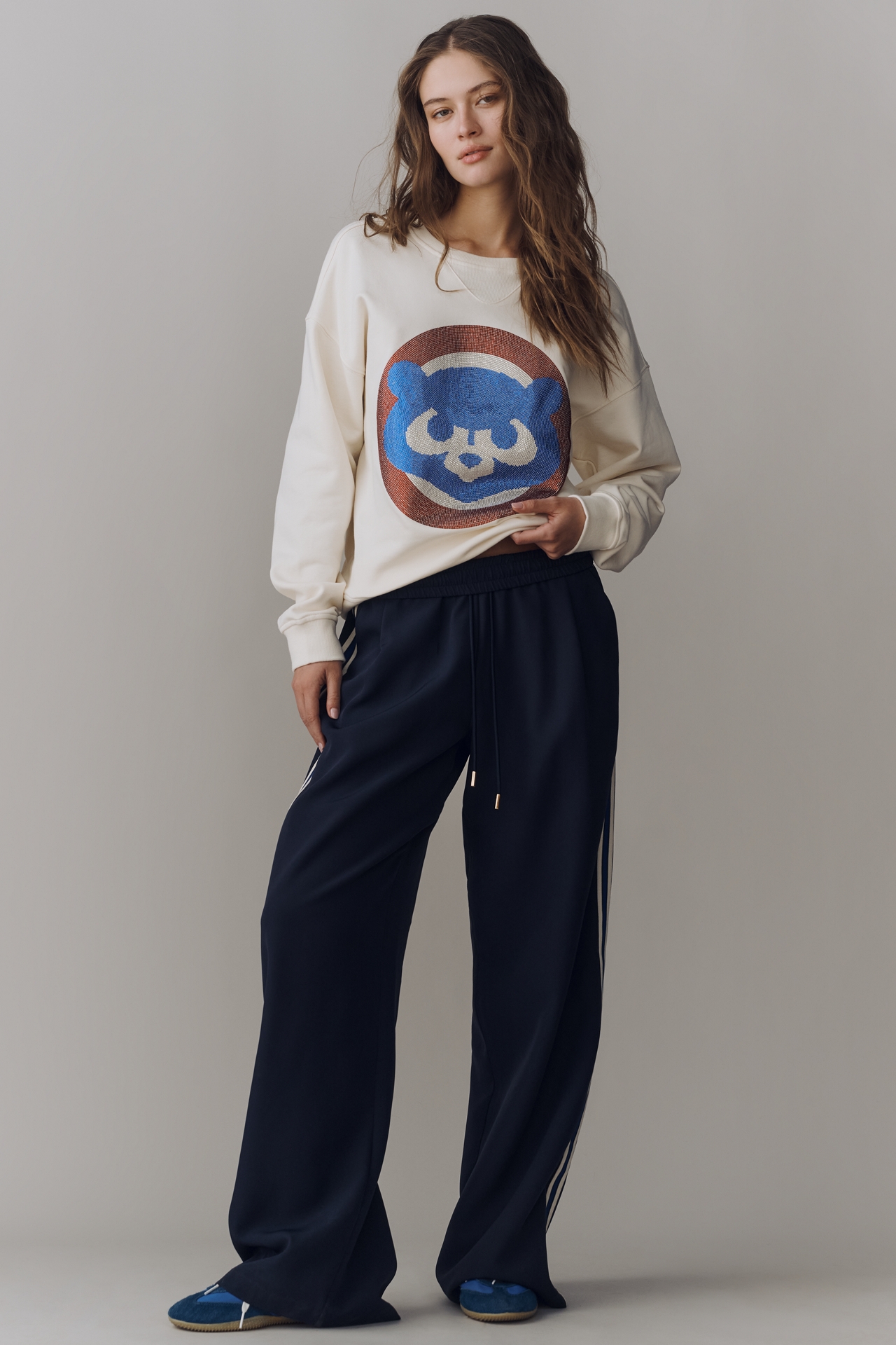 Terez Cotton MLB Crew-Neck Sweatshirt