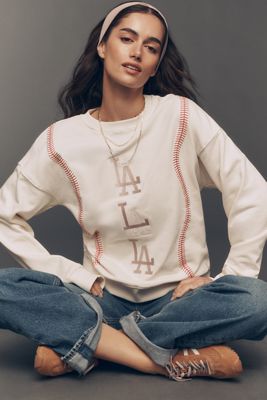 Terez Cotton MLB Multi-Logo Crew-Neck Sweatshirt