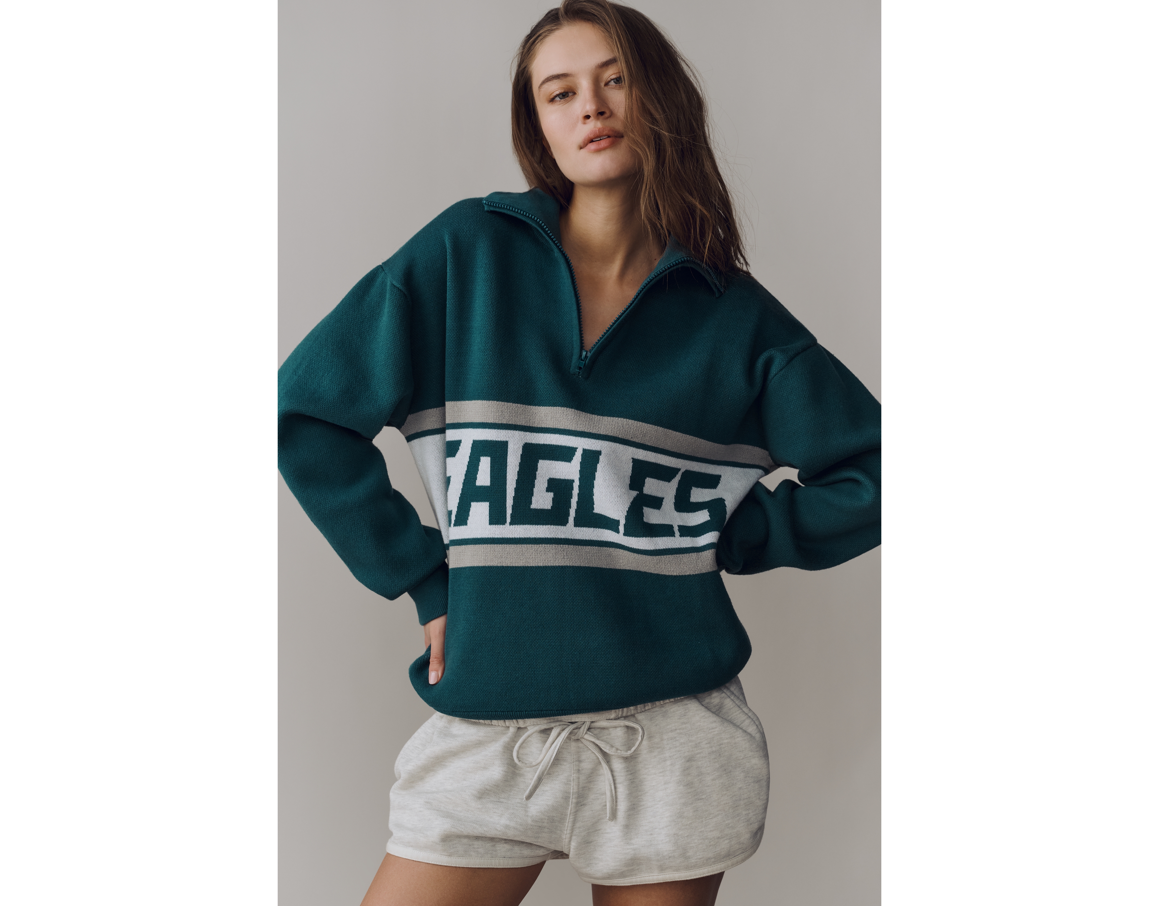 Terez 100% Cotton NFL Quarter-Zip Sweatshirt