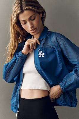 Mitchell & Ness MLB Long-Sleeve Mesh Zip-Front Jacket