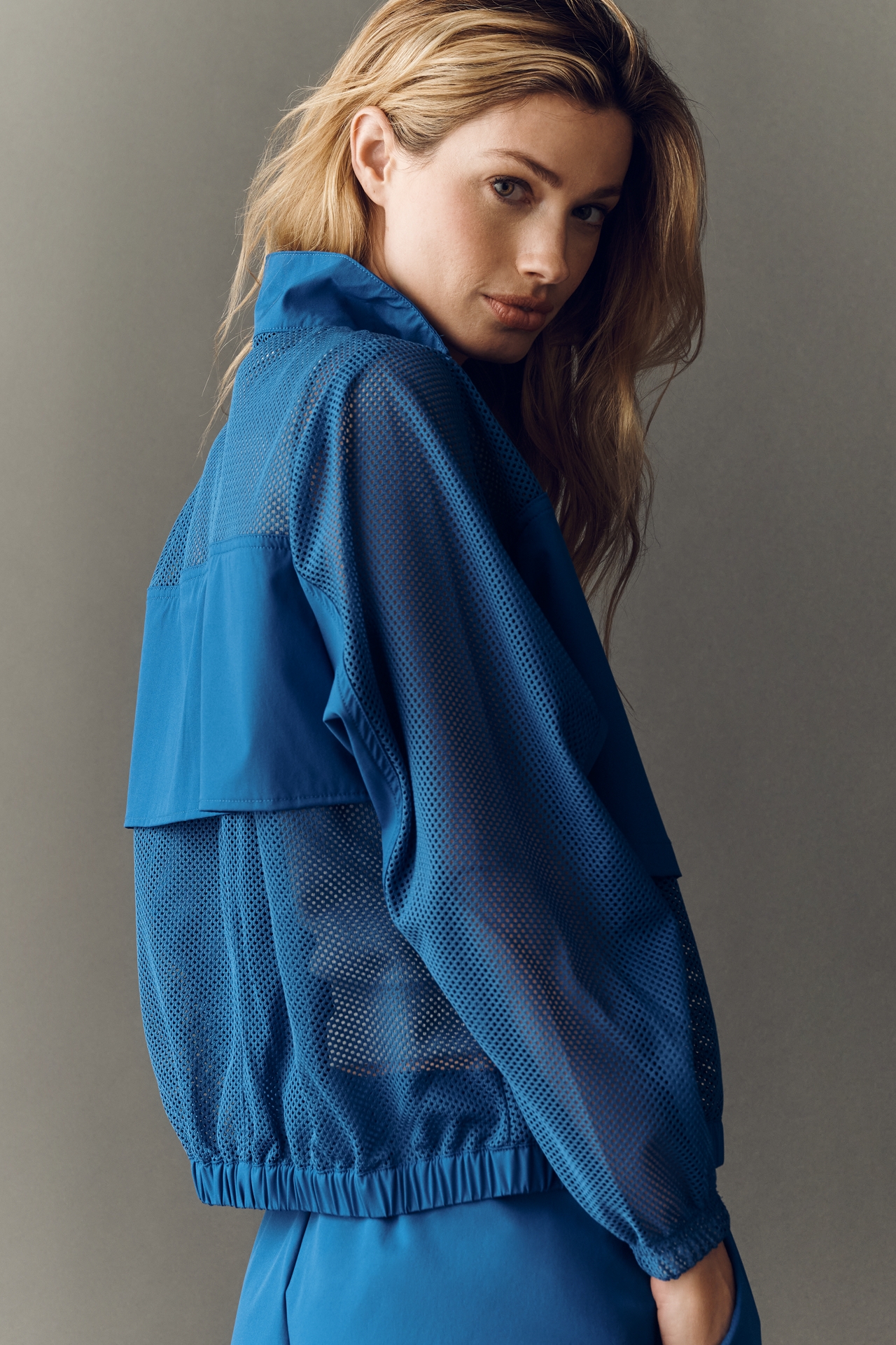 Mitchell & Ness MLB Long-Sleeve Mesh Zip-Front Jacket