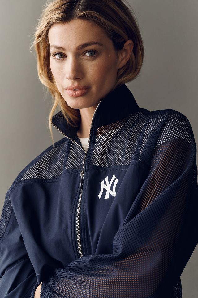 Mitchell & Ness MLB Long-Sleeve Mesh Zip-Front Jacket | AnthroHome