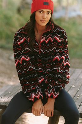 Beach Riot Leona Slopes Sherpa Viertel-Zip Pullover