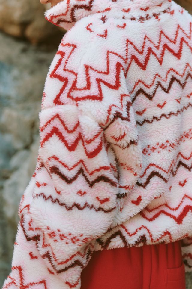 Beach Riot Leona Slopes Sherpa Quarter-Zip Pullover